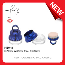 Shinny blue with ring loose powder case